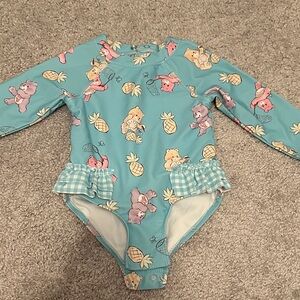 Care Bears Blue Baby Bodysuit with Bear Print